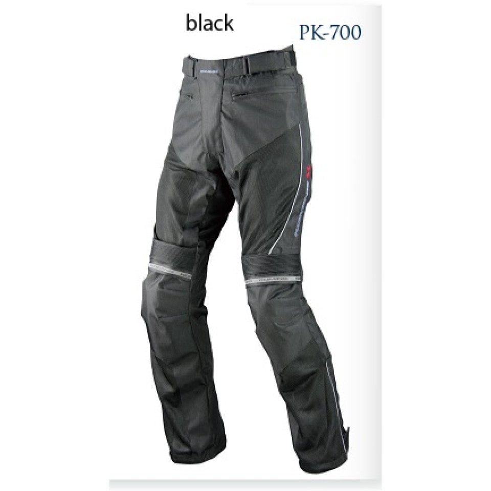 Komine PK-700 Birancia Protect Riding Mesh Motorcycle Pants-Black