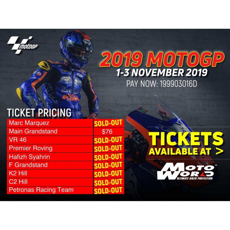 MotoGP 2019 Pre-Booking Tickets