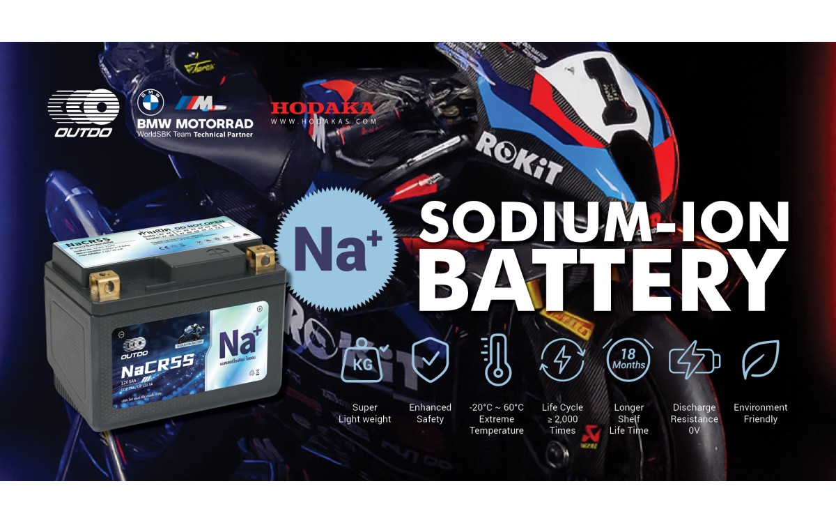 OUTDO Motorcycle Sodium-ion Batteries, Next-Gen Motorcycle Battery