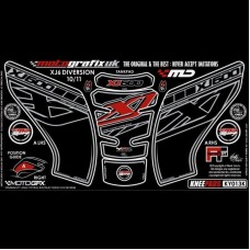Motografix KY013K Motorcycle Fuel Tank Guard Knee Pads for Yamaha XJ600