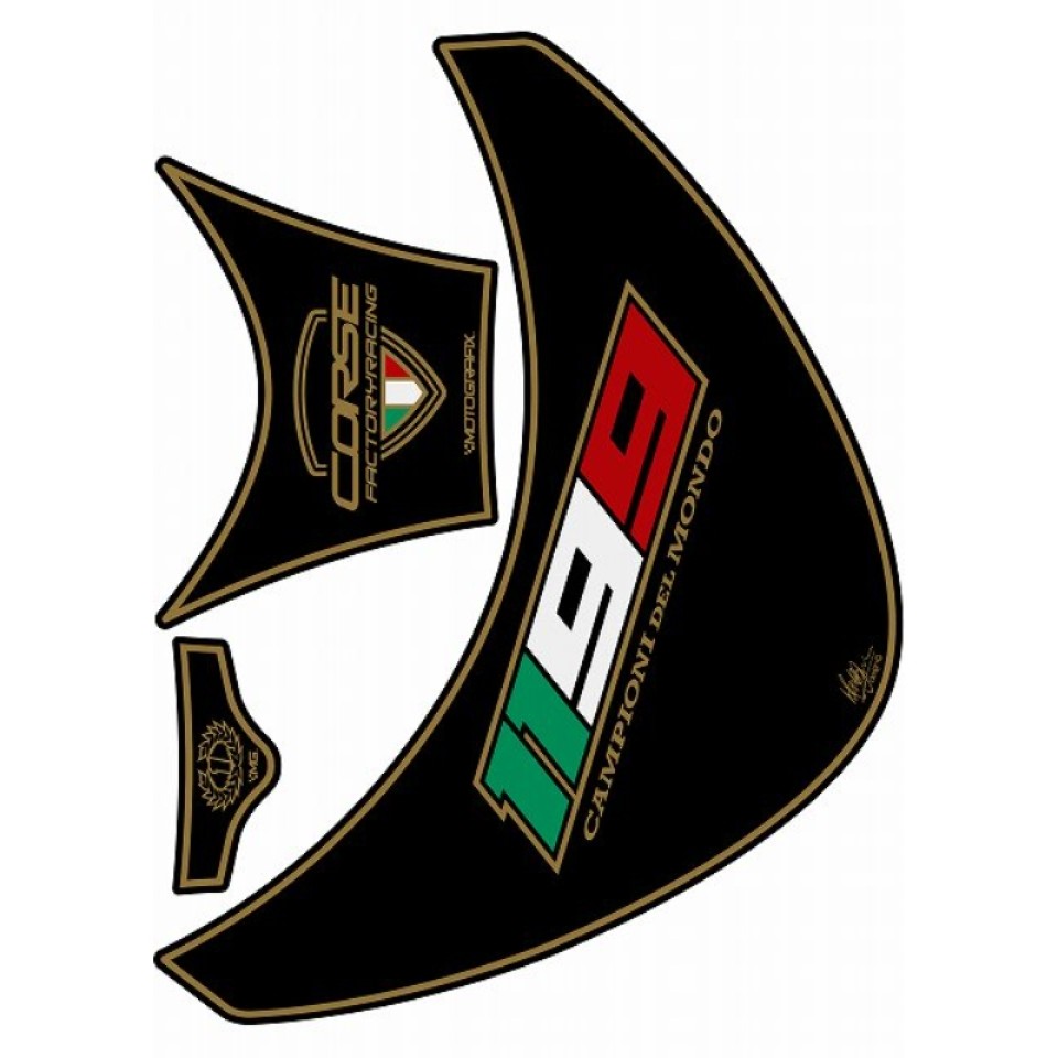 Motografix TD020KA Motorcycle Fuel Tank Pad for Ducati 2012