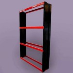 Bike Lift MF-SP1500-01 Red Pineumat Adjustable Tyre Wheel Rims Shelf Rack