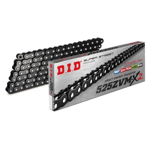 DID 525ZVMX2 X-Ring Motorcycle Chain - Black