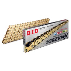 DID 520ZVMX X-Ring Motorcycle Chain - Gold