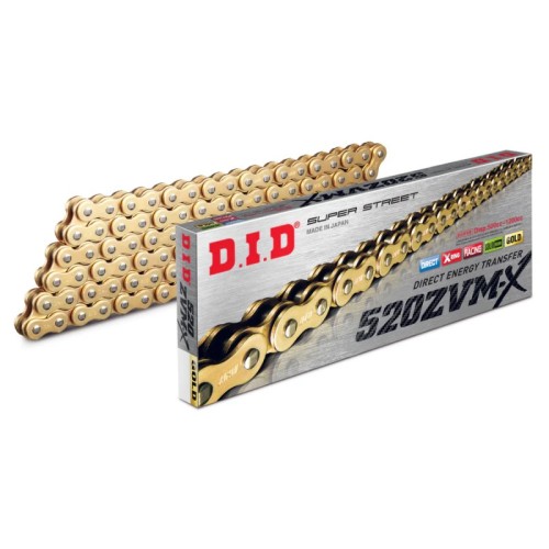 DID 520ZVMX X-Ring Motorcycle Chain - Gold