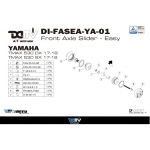 DMV DIFASYA01K-DIFRASEAK Front Axle Slider Easy-Black