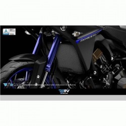 DMV DIRPCYA12K Motorcycle Radiator Protective Cover - Black For TRACER 900