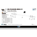 DMV DIFAS3DBM01 3D BMW R1200GS Front Axle Slider