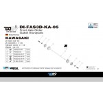 DMV DI-FAS3D-KA-05 3D Motorcycle Front Axle Slider