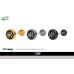 DMV DIRAS3DDU03G Ring Type Motorcycle Rear Axle Slider - Gold