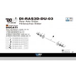 DMV DIRAS3DDU03G Multistrada 1200S 10-13 Ring Type Rear Axle Slider - Gold