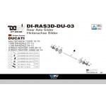 DMV DIRAS3DDU03G Ring Type Motorcycle Rear Axle Slider - Gold