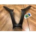 MOS Y-B74-HY002-C01 Motorcycle Carbon Fiber Leg Shield Y Shape Cover for Yamaha X-MAX 300 2017-2018, X-MAX 250 2018