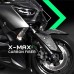 MOS Y-B74-HY009-C01 Motorcycle Carbon Fiber Front Fender Side Trim for Yamaha XMAX