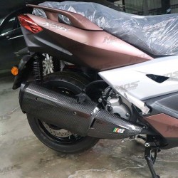MOS Y-XM3-HY011-C01 Carbon Fiber Muffler Protector Cover for Yamaha X-MAX