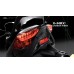 MOS Y-XM3-HY016-C01 Motorcycle Carbon Fiber Taillight Lower Cover for Yamaha X-MAX 300 2017-2018, X-MAX 250 2018