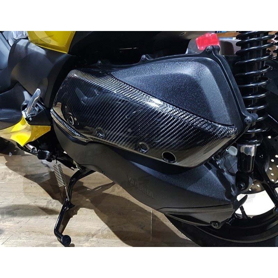 MOS Y-XM3-HY024-C01 Motorcycle Carbon Fiber Air Filter Cover for Yamaha X-Max 300 2017-2024, X-Max 250 2018-2024