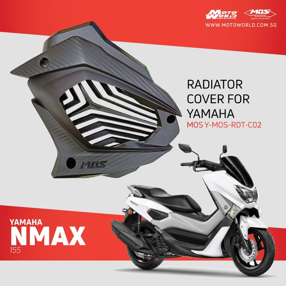 MOS Y-MOS-RDT-C02 Motorcycle Radiator Cover for YAMAHA Cygnus Gryphus/BWS 125/Forece 2.0/NMAX 155 2020-2022