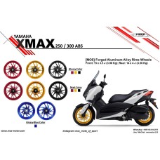 MOS YB74FG10 Motorcycle Matt Forged Aluminum Alloy Wheels Set