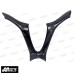MOS Y-B74-HY002-C01 Motorcycle Carbon Fiber Leg Shield Y Shape Cover for Yamaha X-MAX 300 2017-2018, X-MAX 250 2018