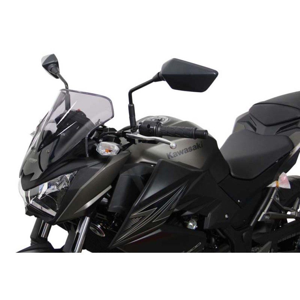 MRAR1 Z250/Z300 13-15 Motorcycle Racing Windscreen-Smoke Grey