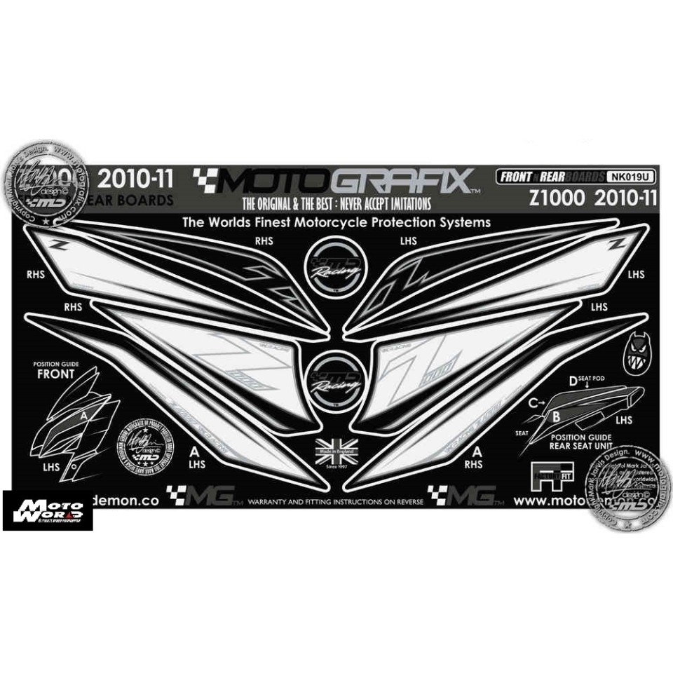 Motografix CAD NK019U Motorcycle Front Fairing/Rear Seat Unit Paint