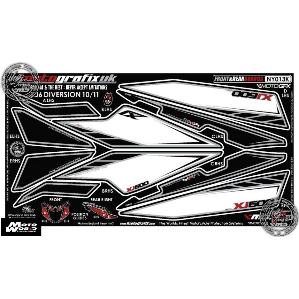 Motografix CAD NY013K Motorcycle Front Fairing/Rear Seat Unit Paint Protector