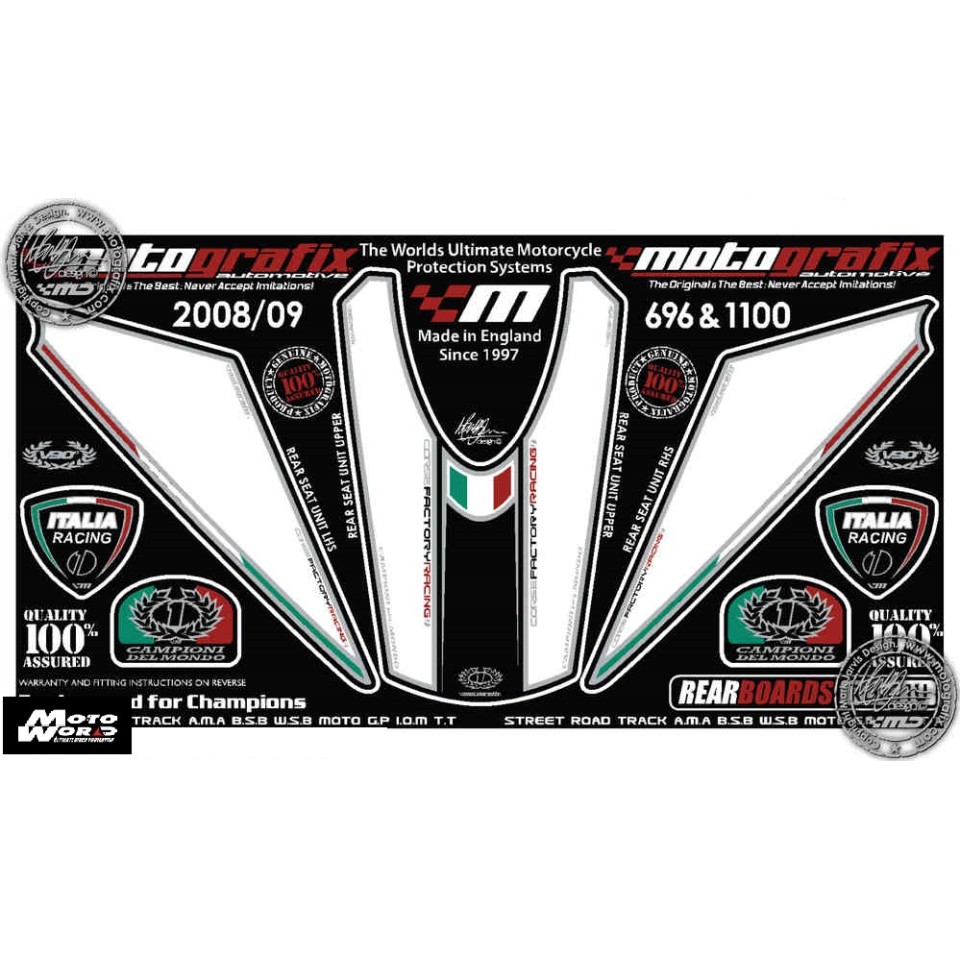 Motografix CAD RD011U Motorcycle Rear Seat Unit Paint Protector