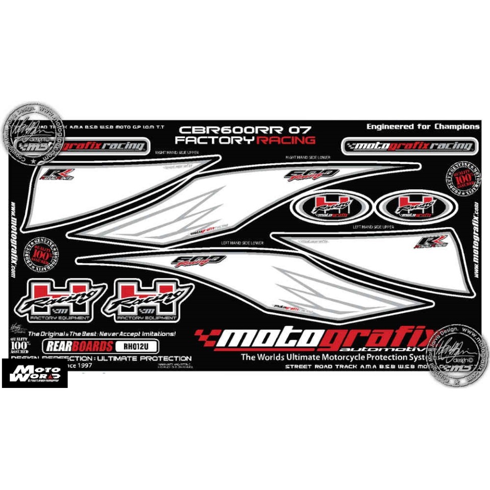 Motografix CAD RH012U Motorcycle Rear Seat Unit Paint Protector