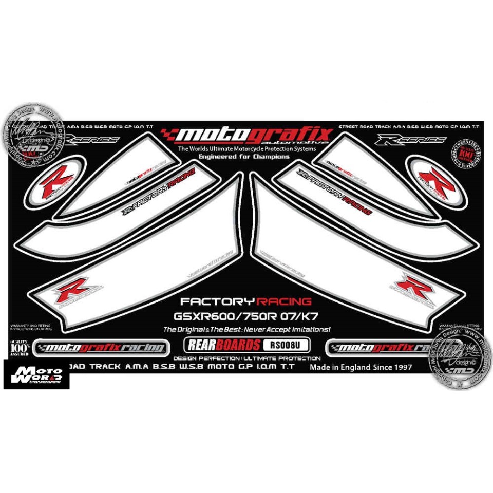 Motografix CAD RS008U Motorcycle Rear Seat Unit Paint Protector