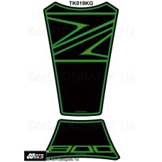 Motografix CAD TK019KG Motorcycle Tank Pad Protector 3D Gel-Black/Green