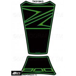 Motografix CAD TK019KG Kawasaki Z800 Z 800 2013 14 15 Black Green Motorcycle Tank Pad Protector 3D Gel