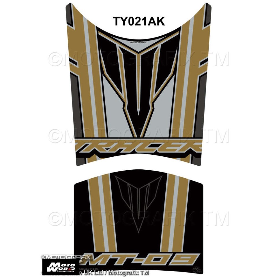 Motografix CAD TS021AK Motorcycle Tank Pad Protector 3D Gel