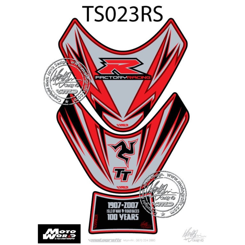 Motografix CAD TS023RS Isle Of Man TT Edition Motorcycle Tank Protector Gel