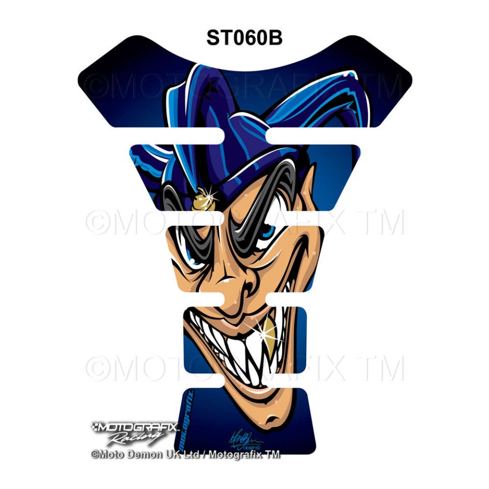 Motografix CAD ST060 Evil Joker Motorcycle Tank Pad Protector 3D Gel