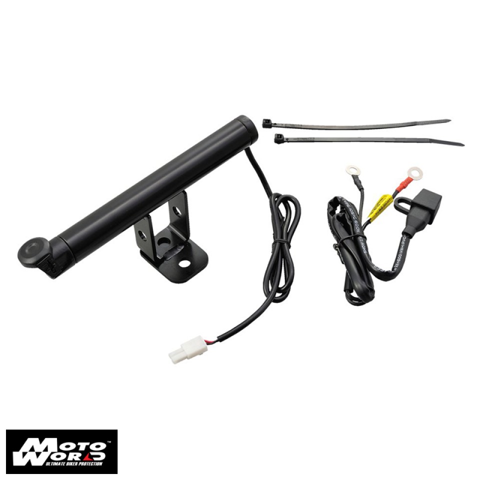 Daytona 93387 Motorcycle Black Mountbar W/USB Stem Clamp
