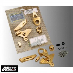 Hyperpro MK-KA04-B002-B Motorcycle Steering Damper Mounting Kit for Kawasaki Ninja 400 (Race kit) 2018