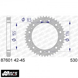 XAM 87601-43 Motorcycle Rear Aluminum Sprocket