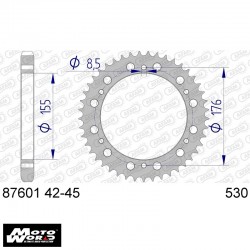 XAM 87601-43 Rear Aluminum Sprocket for Triumph 1050 Speed Triple