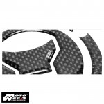 DMV DICGTCPHO03 Carbon Fiber Motorcycle Gas Tank Cover Pad