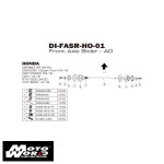 DMV DIFASRHO01K Black Motorcycle Front Axle Slider