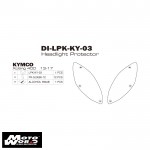 DMV DI-LPK-KY-03-C Clear Motorcycle Headlight Protector