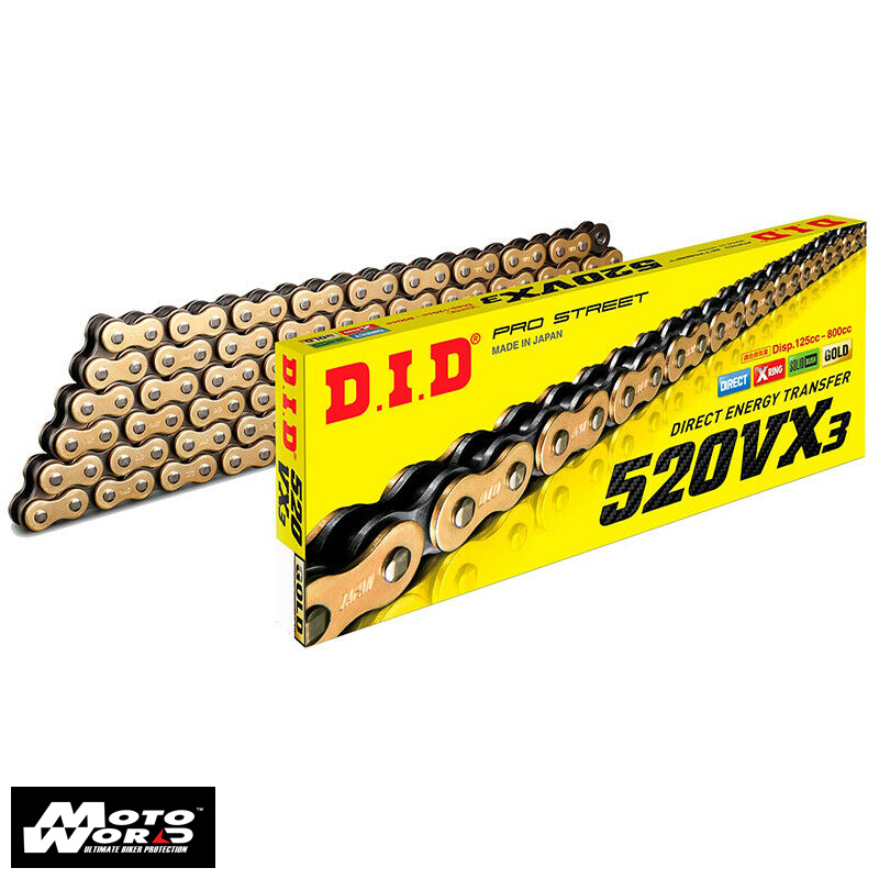 RK EXW Pro Enduro X-Ring Chain - Gold - 520 x 120L - Off Road from Dennis  Winter UK