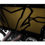 DMV DIRPC2KA08G 3D Motorcycle Radiator Protective Cover for Kawasaki ER6N