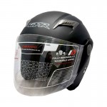 GPR GS08 Open Face Motorcycle Helmet - PSB Approved + Komine GK228 CE Protect Mesh Motorcycle Gloves + PPlate 3M Sticker - Silver Package - Only for New Riders