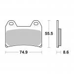 SBS 706DC Motorcycle Brake Pad