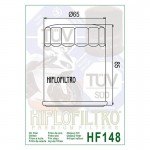 Hiflo HF148 Motorcycle Oil Filter