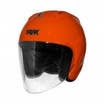 Trax TR03ZRR Open Face Helmet - PSB Approved + Komine GK 168 Ride Mesh Gloves + PPlate 3M Sticker - Only for New Riders