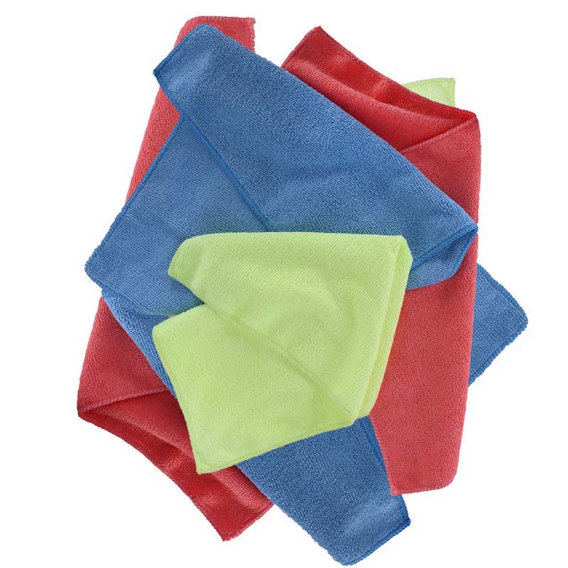 Oxford OX253 Microfibre Towels Pack of 6 Blue/Yellow/Red