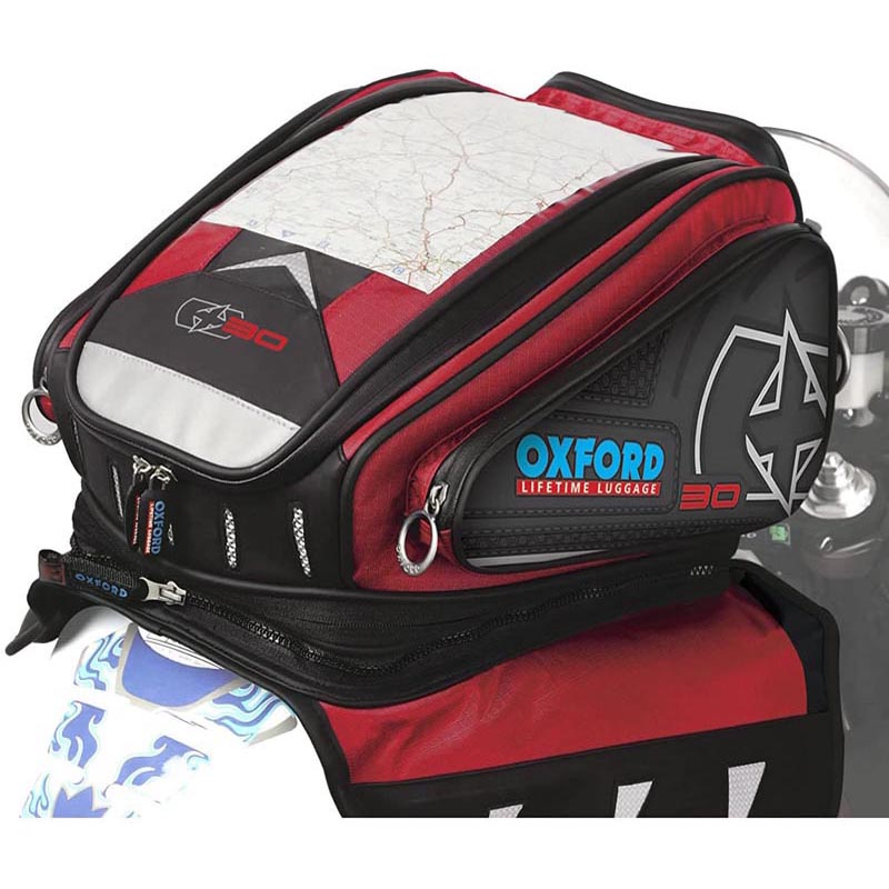 Oxford OL127 2014X30 Red Magnetic Motorcycle Tank Bag